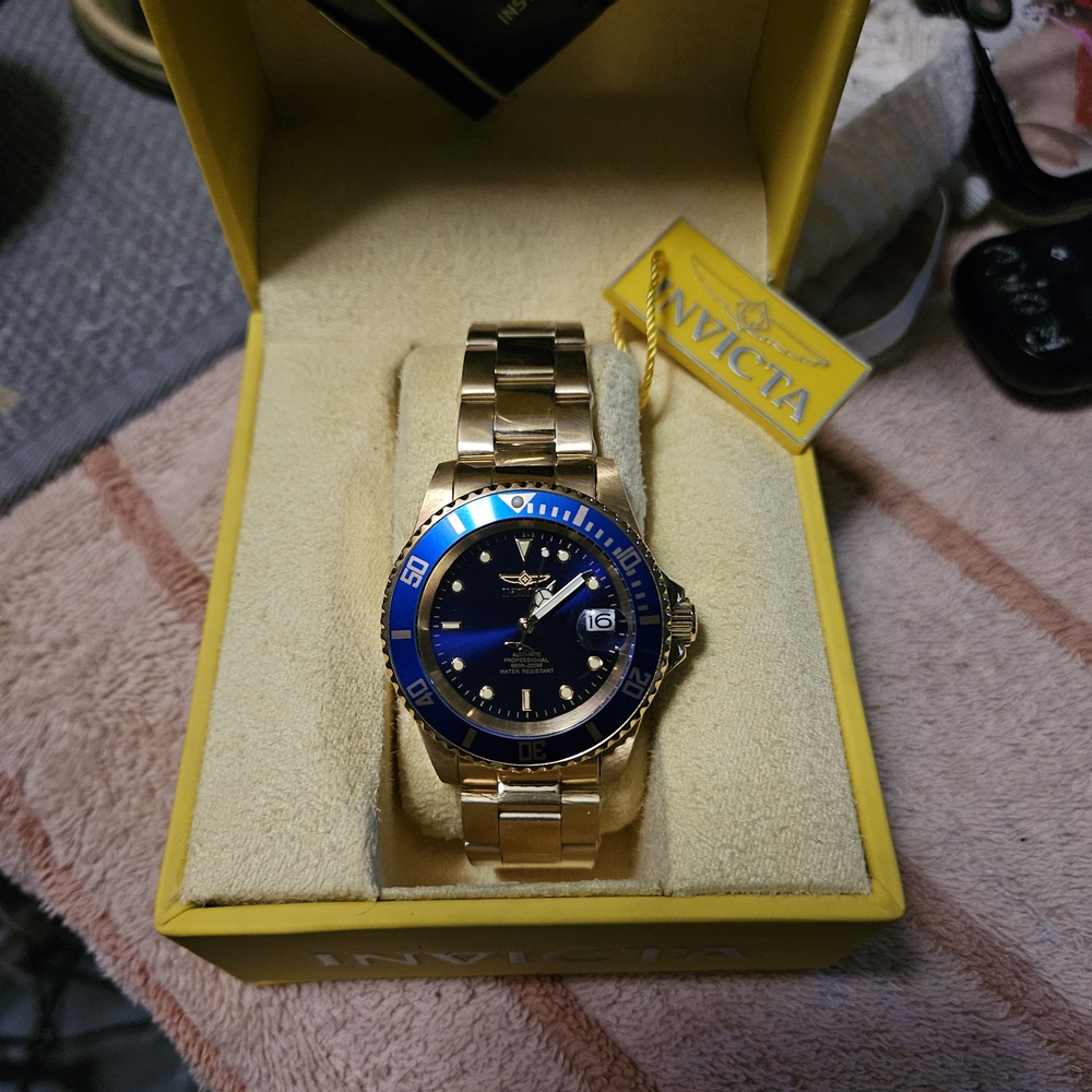 Invicta Gold and Blue Watch